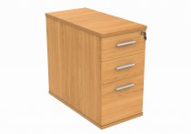 Desk Height Pedestal | 730h x 400w x 800d mm | 3 Drawers | Norweigan Beech | Everyday VALUE