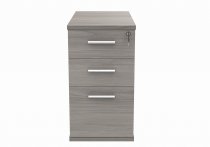 Desk Height Pedestal | 730h x 400w x 800d mm | 3 Drawers | Alaskan Grey Oak | Everyday VALUE