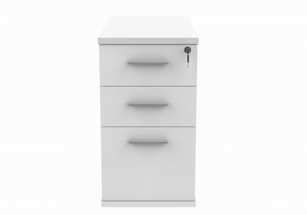 Desk Height Pedestal | 730h x 400w x 800d mm | 3 Drawers | Arctic White | Everyday VALUE