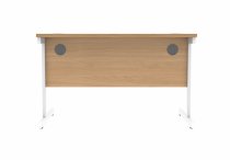 Straight Cantilever Desk & Pedestal Bundle | Desk 1200w x 800d | 2 Drawer Mobile Pedestal | Norweigan Beech | White | Everyday VALUE