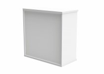 Office Bookcase | 816h x 800w x 400d mm | 1 Shelf | Arctic White | Everyday VALUE