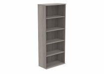 Office Bookcase | 1980h x 800w x 400d mm | 4 Shelves | Alaskan Grey Oak | Everyday VALUE