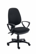 Office Task Chair | Fixed Arms | Black | Versi