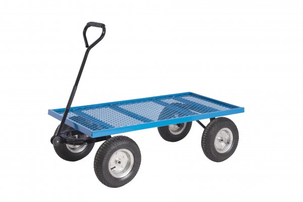 General Purpose Truck | Mesh Deck | 1200w x 600d mm | Pneumatic Wheels | Max Load 400kg | Apollo