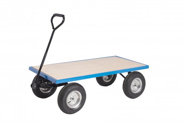 General Purpose Truck | Plywood Deck | 1200w x 600d mm | Pneumatic Wheels | Max Load 400kg | Apollo