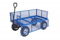 General Purpose Truck | Mesh Deck | 1200w x 600d mm | Pneumatic Wheels | Max Load 400kg | Mesh Sides & Ends | Apollo