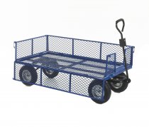 General Purpose Truck | Mesh Deck | 1500w x 750d mm | Puncture Proof Wheels | Max Load 400kg | Mesh Sides & Ends | Apollo