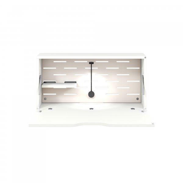 Wall Mounted Desk | 800 x 230mm | White Laminate | Chalk Panel | Bisley Hideaway