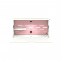 Wall Mounted Desk | 800 x 230mm | White Laminate | Palest Pink Panel | Bisley Hideaway