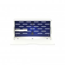 Wall Mounted Desk | 800 x 230mm | White Laminate | Oxford Blue Panel | Bisley Hideaway