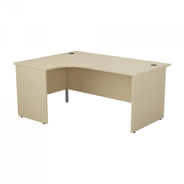 Everyday Panel End Desk | Radial | Left Hand | 1600 x 1200mm | Maple