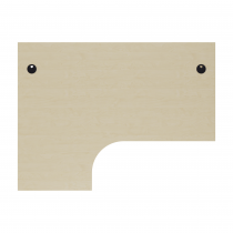 Everyday Panel End Desk | Radial | Left Hand | 1800 x 1200mm | Maple