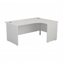 Everyday Panel End Desk | Radial | Right Hand | 1600 x 1200mm | White