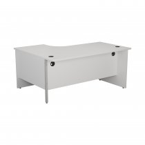 Everyday Panel End Desk | Radial | Right Hand | 1800 x 1200mm | White