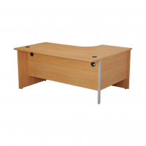 Everyday Panel End Desk | Radial | Left Hand | 1600 x 1200mm | Beech