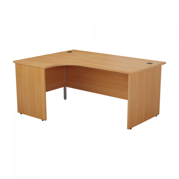 Everyday Panel End Desk | Radial | Left Hand | 1800 x 1200mm | Beech