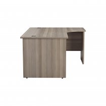 Everyday Panel End Desk | Radial | Right Hand | 1800 x 1200mm | Grey Oak