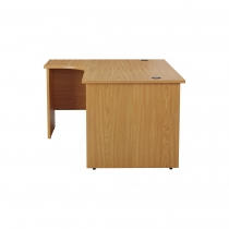 Everyday Panel End Desk | Radial | Left Hand | 1800 x 1200mm | Nova Oak