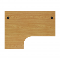 Everyday Panel End Desk | Radial | Left Hand | 1800 x 1200mm | Nova Oak