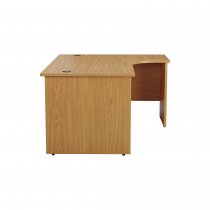 Everyday Panel End Desk | Radial | Right Hand | 1600 x 1200mm | Nova Oak