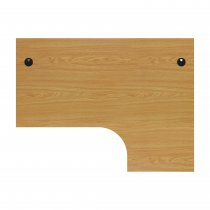 Everyday Panel End Desk | Radial | Right Hand | 1800 x 1200mm | Nova Oak