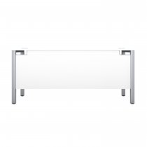 Everyday Goal Post Desk | Rectangular | 1400 x 600mm | White | Silver Frame