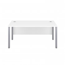 Everyday Goal Post Desk | Rectangular | 1400 x 800mm | White | Silver Frame