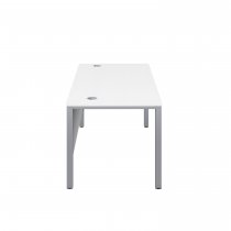 Everyday Goal Post Desk | Rectangular | 1400 x 800mm | White | Silver Frame