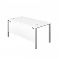 Everyday Goal Post Desk | Rectangular | 1400 x 800mm | White | Silver Frame