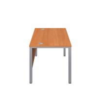 Everyday Goal Post Desk | Rectangular | 1400 x 800mm | Beech | Silver Frame