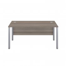 Everyday Goal Post Desk | Rectangular | 1200 x 800mm | Grey Oak | Silver Frame