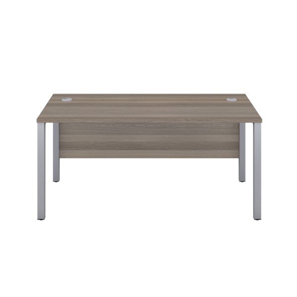 Everyday Goal Post Desk | Rectangular | 1200 x 800mm | Grey Oak | Silver Frame