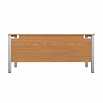 Everyday Goal Post Desk | Rectangular | 1400 x 600mm | Nova Oak | Silver Frame