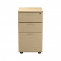 Everyday Desk Height Pedestal | 3 Drawers | 730mm High | 600mm Deep | Maple