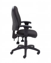 High Back Deluxe Chair | Charcoal | Adjustable Arms | Calypso II