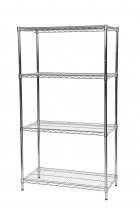 Chrome Wire Shelving | 1820h x 610w x 305d mm | 4 Levels | 300kg Max Weight per Shelf | Eclipse®