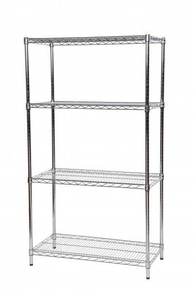 Chrome Wire Shelving | 1820h x 610w x 305d mm | 4 Levels | 300kg Max Weight per Shelf | Eclipse®