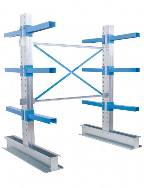 Cantilever Racking | Double Sided Starter Bay | 2432h x 1000w | 1000mm Arms | Max Load 6400kg