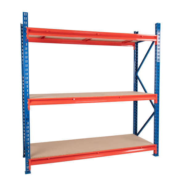 TS Longspan Racking | 2492 x 2884 x 928mm | Chipboard Shelves | 3 Levels | 440kg Max Weight per Shelf