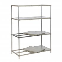 Hygienic Shelving | 1625h x 610w x 610d mm | 4 Solid Shelves | 360kg Max Weight per Shelf | Eclipse® Plastic Plus