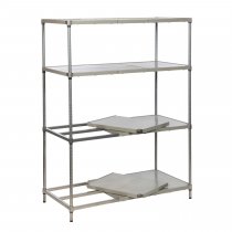 Hygienic Shelving | 1820h x 1820h x 610d mm | 4 Solid Shelves | 360kg Max Weight per Shelf | Eclipse® Plastic Plus