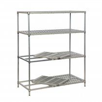 Hygienic Shelving | 1820h x 1220w x 610d mm | 4 Vented Shelves | 360kg Max Weight per Shelf | Eclipse® Plastic Plus