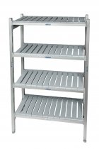 Express Aluminium Shelving | 2450h x 1070w x 525d mm | 4 Levels | 250kg Max Weight per Shelf | Eko Fit