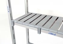 Express Aluminium Shelving | 2450h x 1070w x 525d mm | 4 Levels | 250kg Max Weight per Shelf | Eko Fit