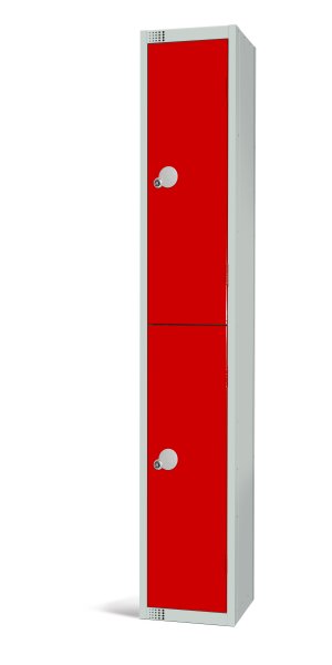 Standard Locker | 2 Doors | 1800 x 450 x 450mm | Red