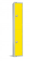 Standard Locker | 2 Doors | 1800 x 300 x 450mm | Yellow