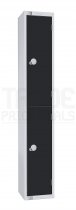 Standard Locker | 2 Doors | 1800 x 450 x 450mm | Black