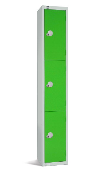 Standard Locker | 3 Doors | 1800 x 300 x 450mm | Green