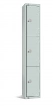 Standard Locker | 3 Doors | 1800 x 300 x 450mm | Mid Grey