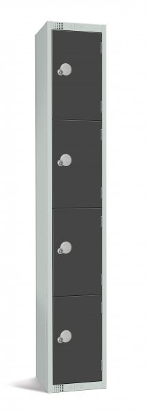 Standard Locker | 4 Doors | 1800 x 300 x 450mm | Dark Grey